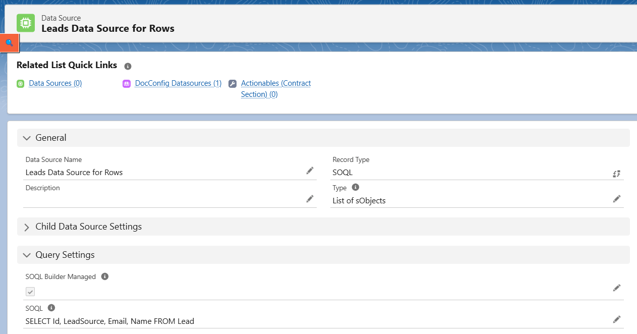 Complex Column Repeater LeadSource Example Datasource DS3